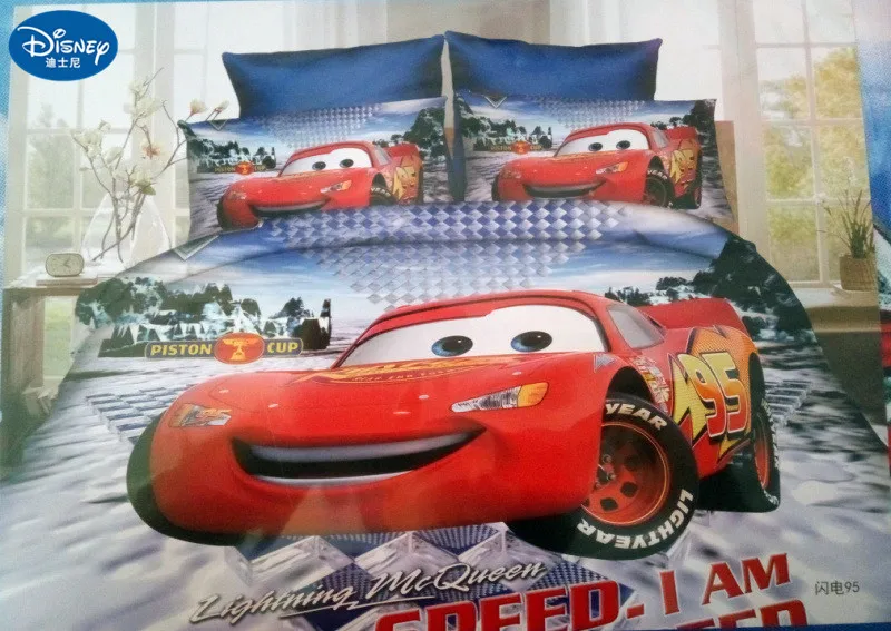  Home textile Car Bedding Set Cartoon Children boy duvet cover set bed set bedding bag pillowcase sh