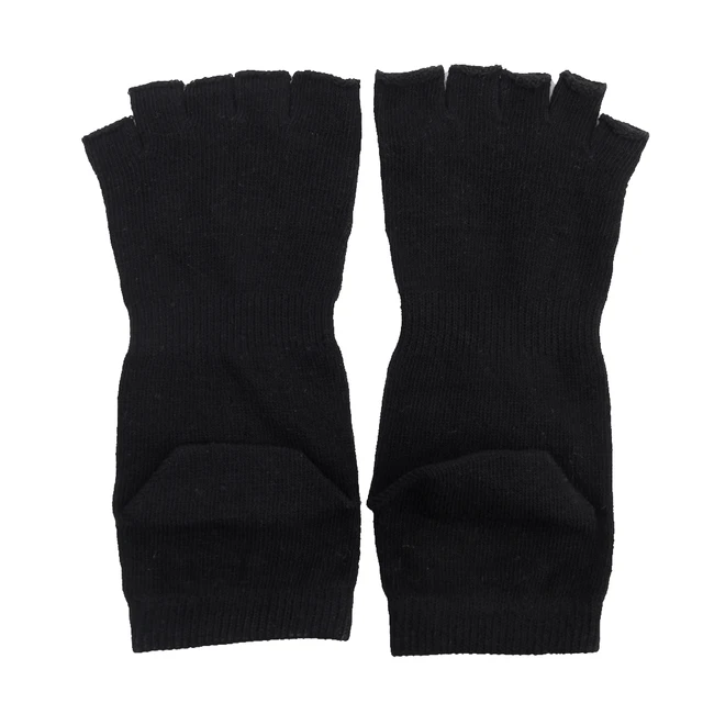 1 Pair Men Women Unisex Breathable Five Finger Open Toe Socks Half Toe  Socks Anklet Grip