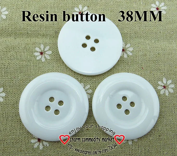20x Flower 2-holes Flatback Wooden Clothing Sewing Buttons Replacement 23mm
