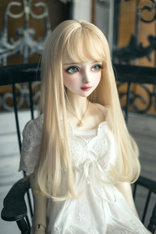 BJD Doll Hair Wigs - High-Temperature Wire, Long Champagne Milk Golden Hair - 1/3, 1/4, 1/6 BJD DD SD MSD YOSD Dolls image 5