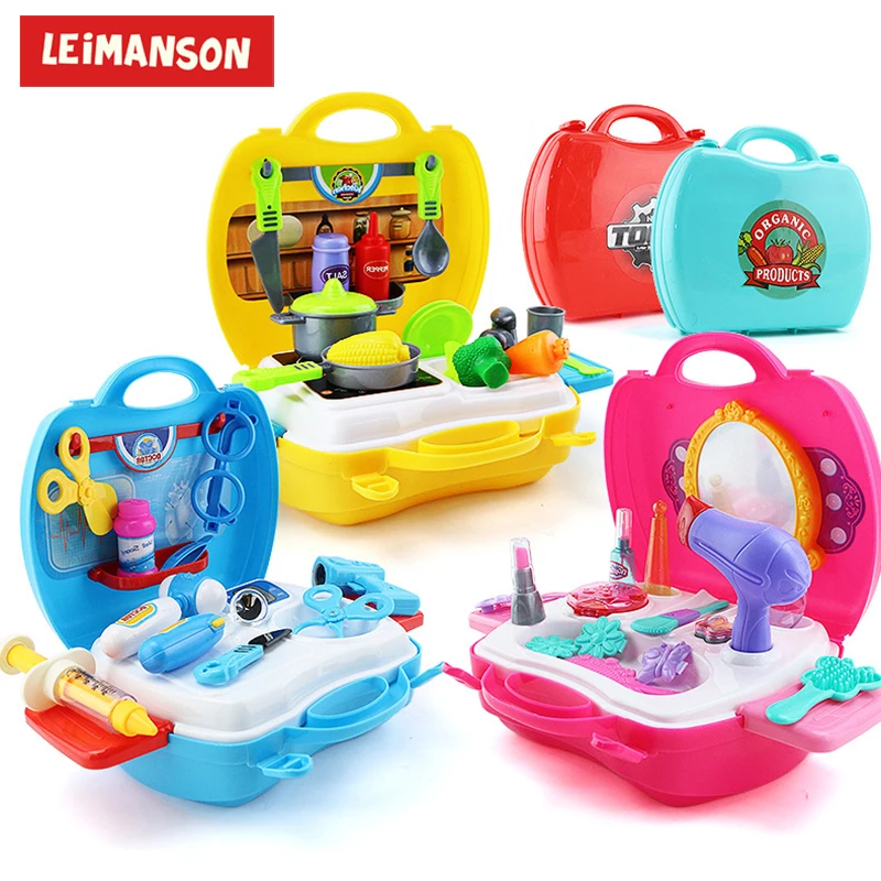 

Kids Simulation Kitchen Pretend Play Cooking Tableware Makeup Doctor Toy Sets Unisex Gifts For Children