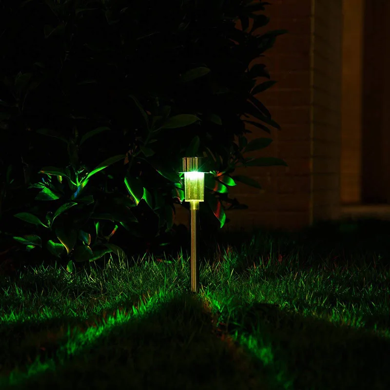 LED Solar Lights Stainless Steel Solar Powered Lamp for Outdoor Landscape Path Lawn Pathway Garden Decor White Luminaria Light (8)