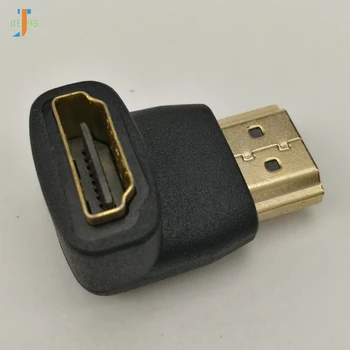 

90 Degree Gold Plated HDMI Adapter Connector A type Male to Female for 1080p 3D TV HDTV Adaptor Converter Extender 1000pcs/lot