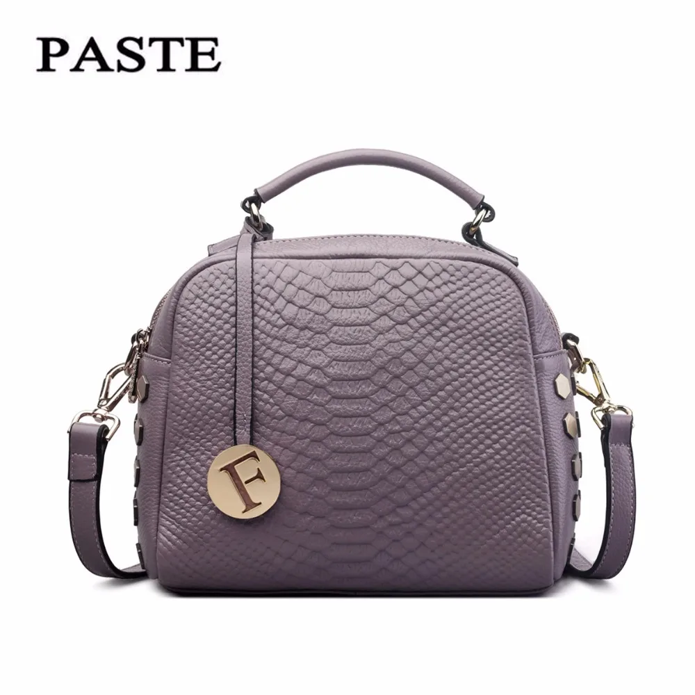 

PASTE Female First layer cowhid Totes Women Shoulder bag Leather Messenger Bags fashion Satchel bag Handbags Crossbody bags