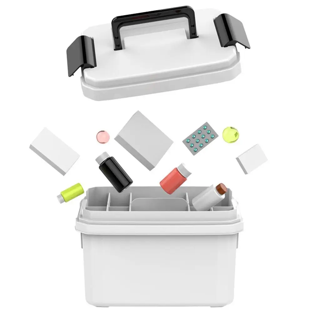 

Multi-layer Large Family First Aid Kit Handheld Medical Storage Box Drug Organize Container Sundries Collecting Basket