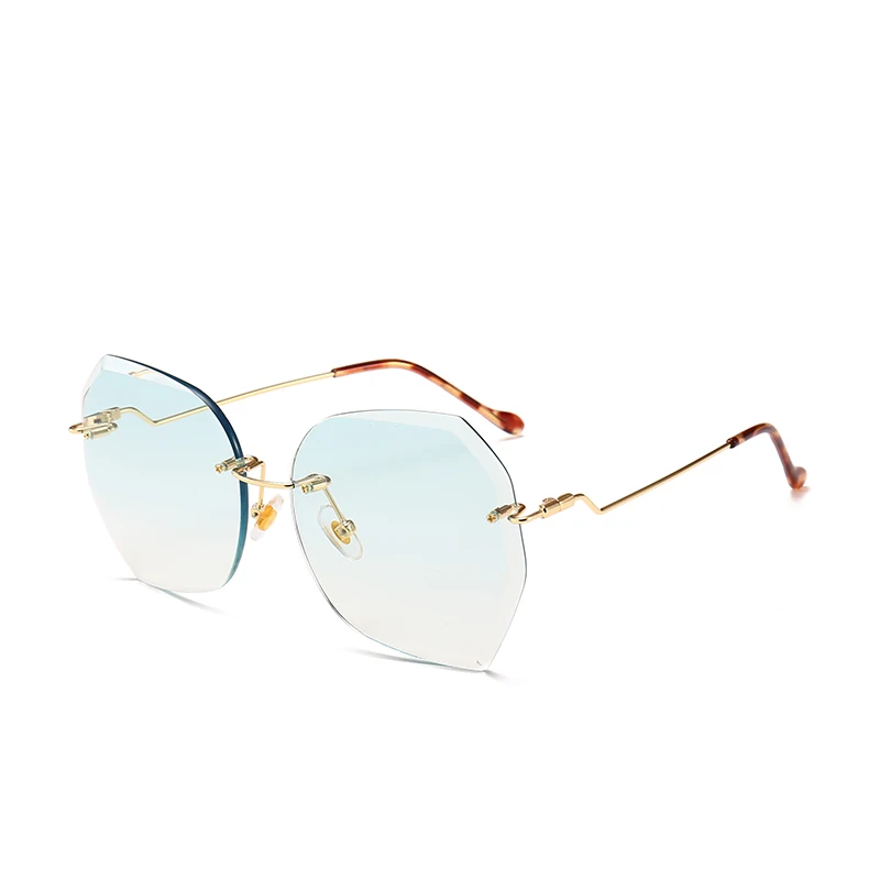 

Suprehot Rimless Import Hand Polished Artical Temple Instagram Sunglasses 10135