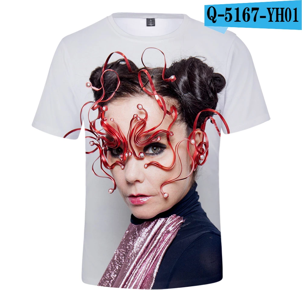 Aikooki Новое поступление bjork Мужская 3D Футболка Harajuku свободная футболка с круглым вырезом Удобная футболка с принтом bjork - Цвет: 3D