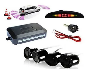 

Car Led Parking Sensor Kit Display 4 Sensors For All Cars Reverse Assistance Backup Radar Monitor System