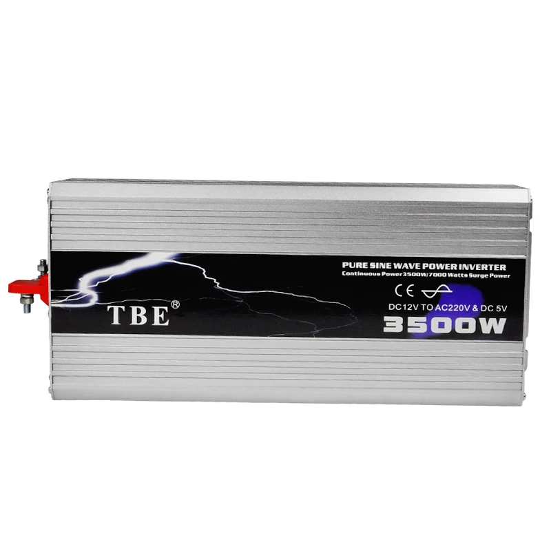 

3500W TBE Pure Sine Wave DC 12V to AC 220V 60HZ Power Inverter USB Charger for Solar/Wind/Car/Gas Power Generation Converter