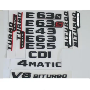 

Black Letters Trunk Rear Star Fender Badge Emblem Badges Emblems for Mercedes Benz W212 W213 E43 E53 E55 E63 E65 AMG 4MATIC