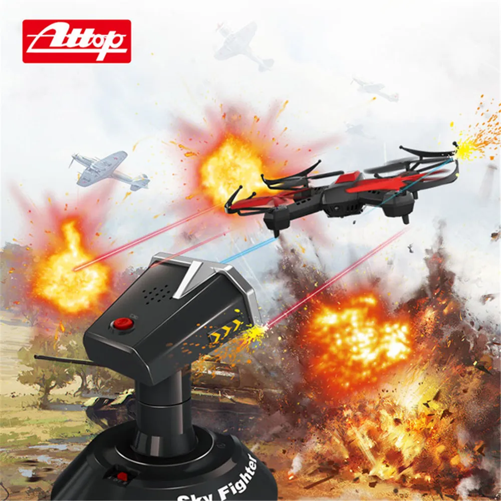 

3D Stunt RC Drone Dron 4CH 6 Axis Sky Fighting RC Drones LED Light Quadcopter with Turret Left / Right Side Flying Helicopter