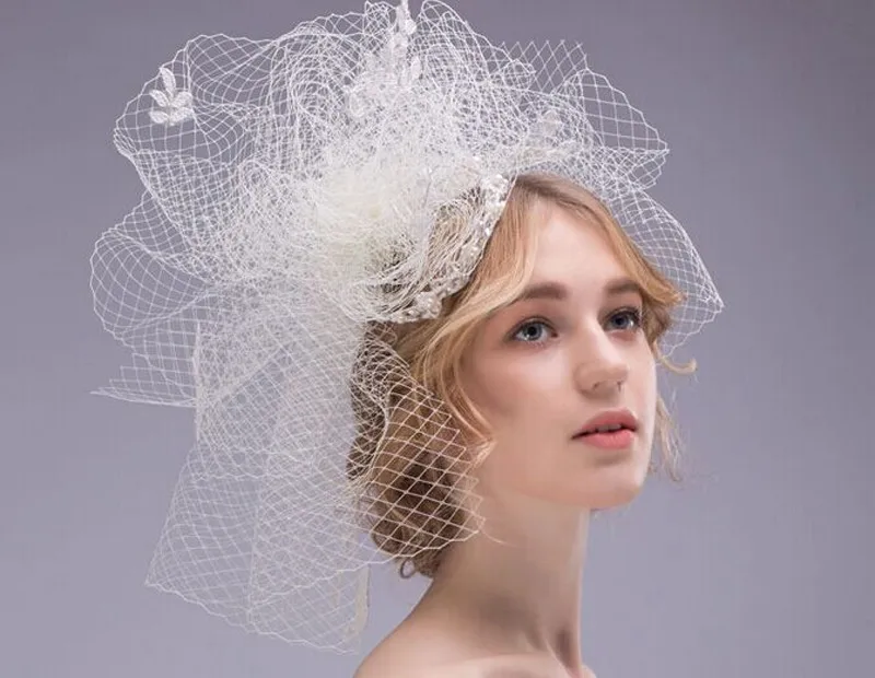 2016-New-Bridal-Hats-Wedding-Headdress-Jewelry-Vintage-Handmade-Linen-Gauze-Beaded-Birdcage-Veil-Elegant-Tulle (2)