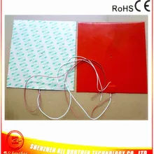 3d принтер нагреватель силиконовый резиновый нагреватель 320*320*1,5 мм 240 в 500 Вт Клей 5 мм отверстие в центре 1000 мм свинец 1 белый 1 коричневый