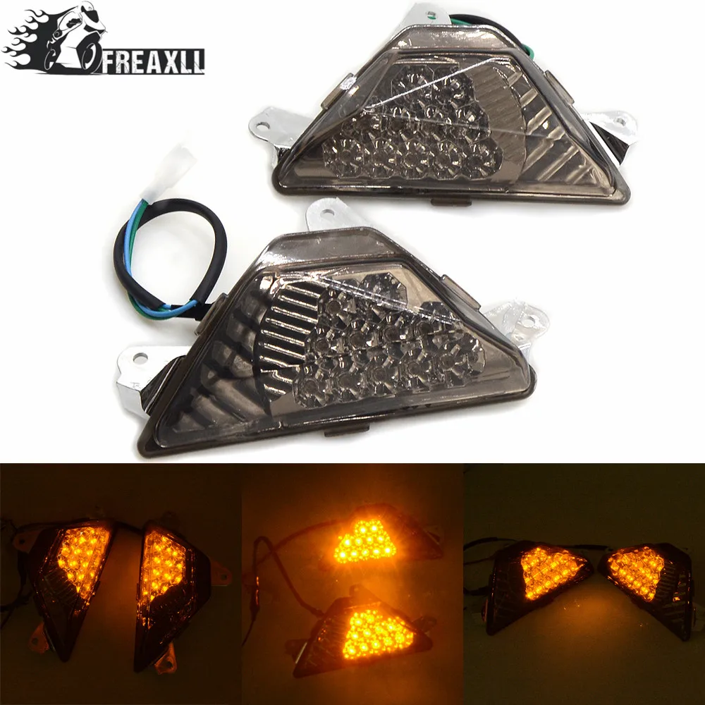 

For Kawasaki Ninja ZX-6R ZX6R 300 ABS Ninja 650 Front Turn Signal Blinker Marker Left/Right LED Indicators Turnlights All 129V