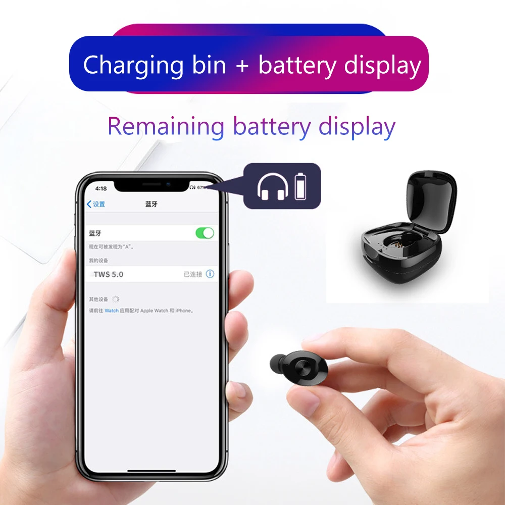 XG12 TWS Bluetooth 5 0 гарнитура стерео беспроводные наушники redmi Спортивная bluetooth для xiaomi