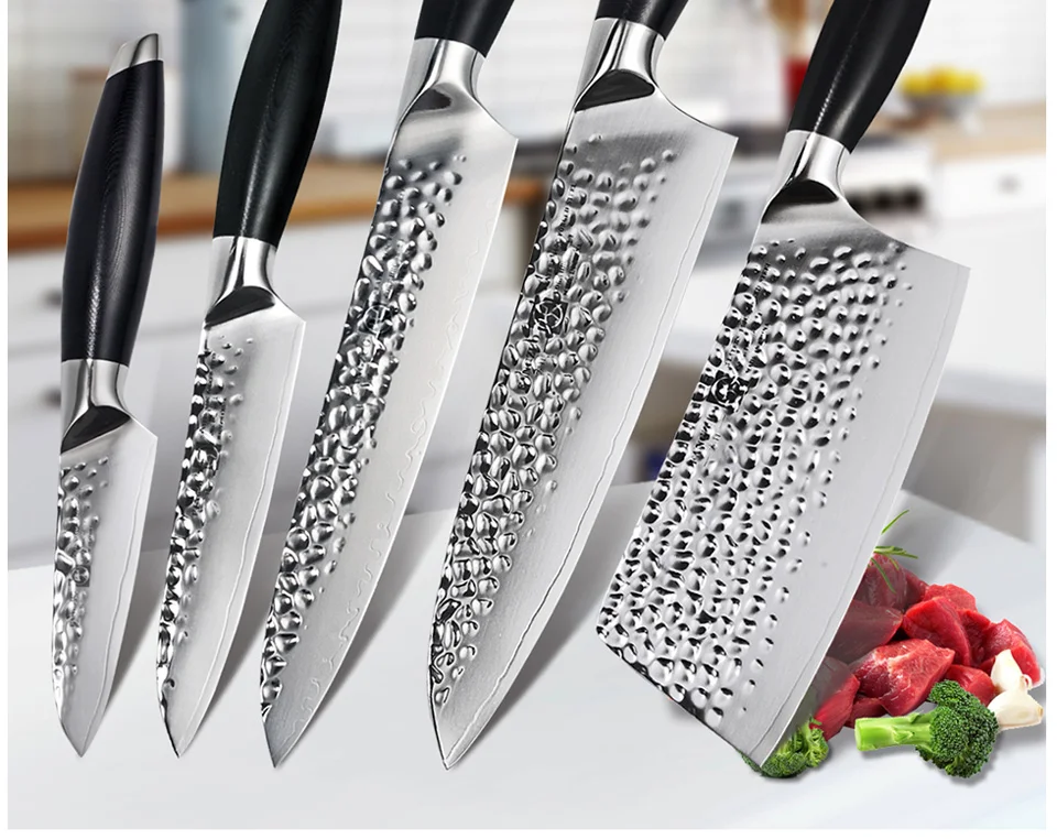 FANGZUO, новинка, 5 шт., набор кухонных поварских ножей из высокоуглеродистой нержавеющей стали, нож для нарезки фруктов, нож, кухонные инструменты