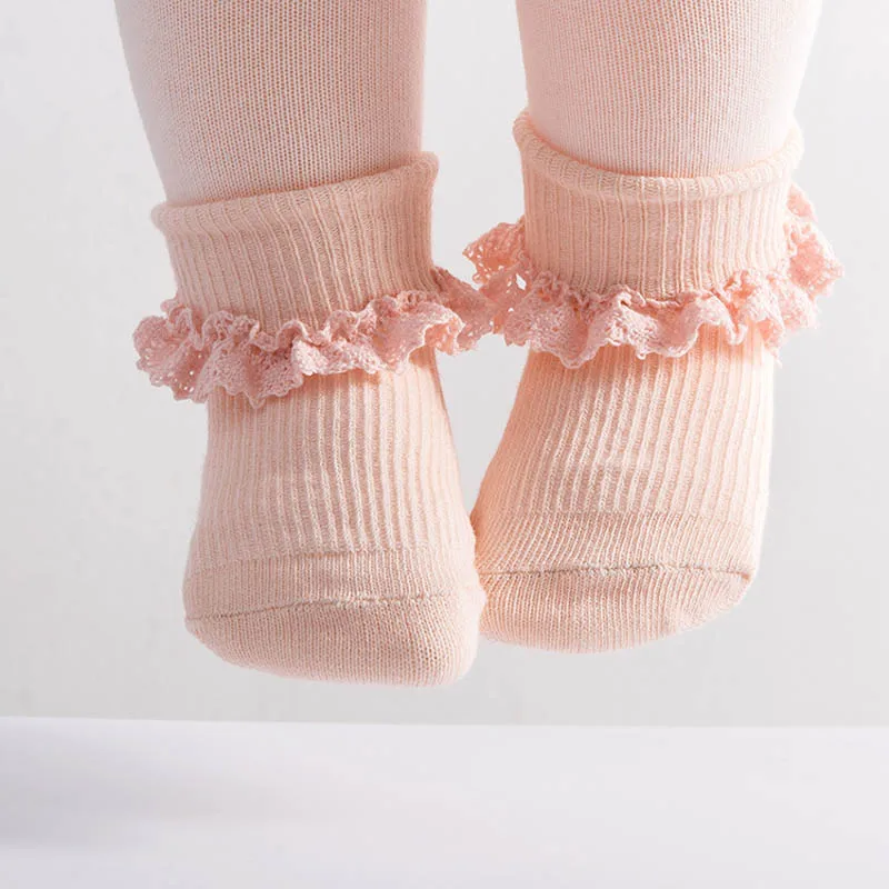 1 pair Toddler Infant Spring Summer Socks Lace Patchwork Baby Girls