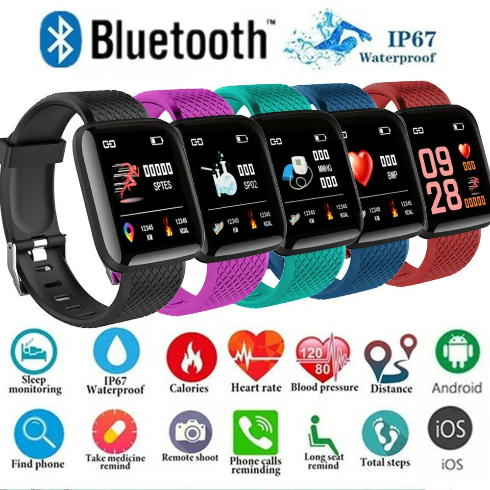 

D13 Smart Bracelet IP67 Waterproof Fitness Tracker Color Screen Smart Watch with Heart Rate Blood Pressure Calories Pedometer