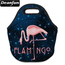 Deanfun неопреновый мешок для завтрака с 3D принтом звездного Фламинго Женская мода для пикника Водонепроницаемый 73089