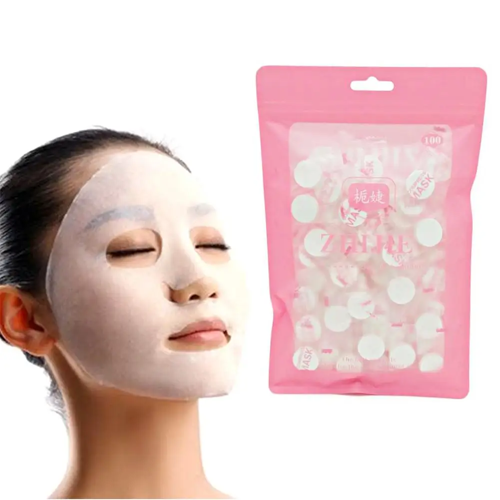 

100 PCS/Set Pure Cotton Compressed Facial Mask DIY Face Mask Convenient To Take Make Use Face Disposable Facial Papers Skin Care