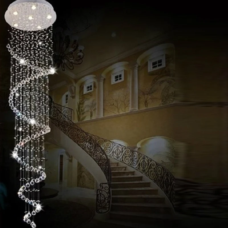 Crystal Chandelier Raindrop Spiral Chandeliers Modern Led Crystal Chandelier Raindrop Spiral Chandeliers Modern Led Living Room Rope Hallway Lighting In From Lights