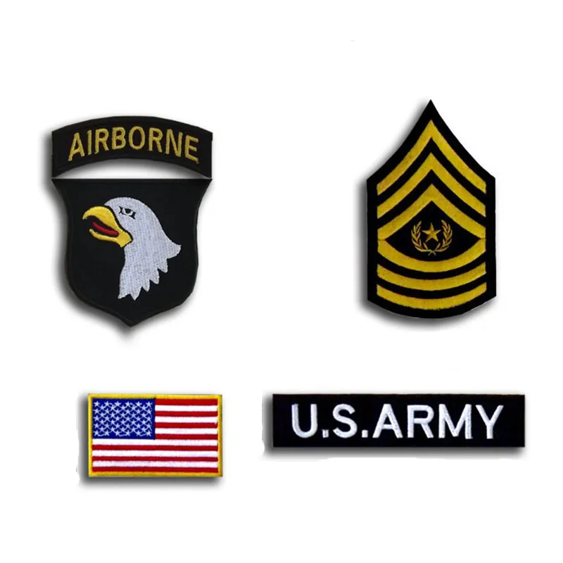 

101 Airborne Division Tactical Patch Screaming Eagle Military Morale Badge Embroidered Applique Hoop & Loop Badge Clothing Patch