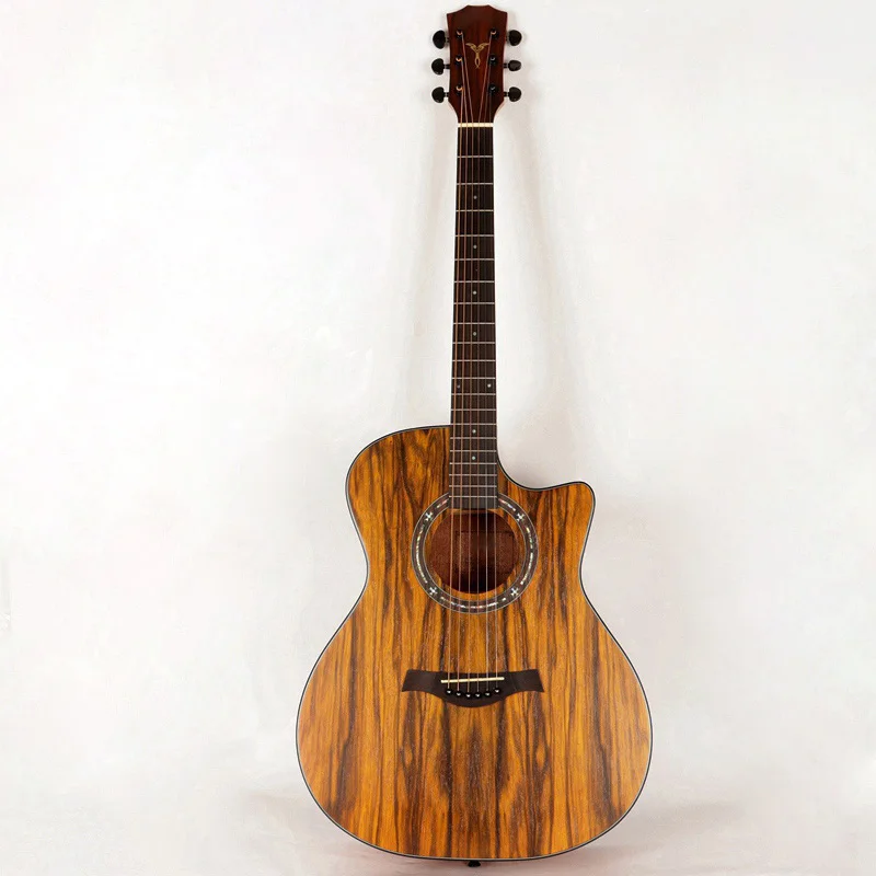 

41 inch Acacia Koa Handmade electric acoustic guitar free shipping