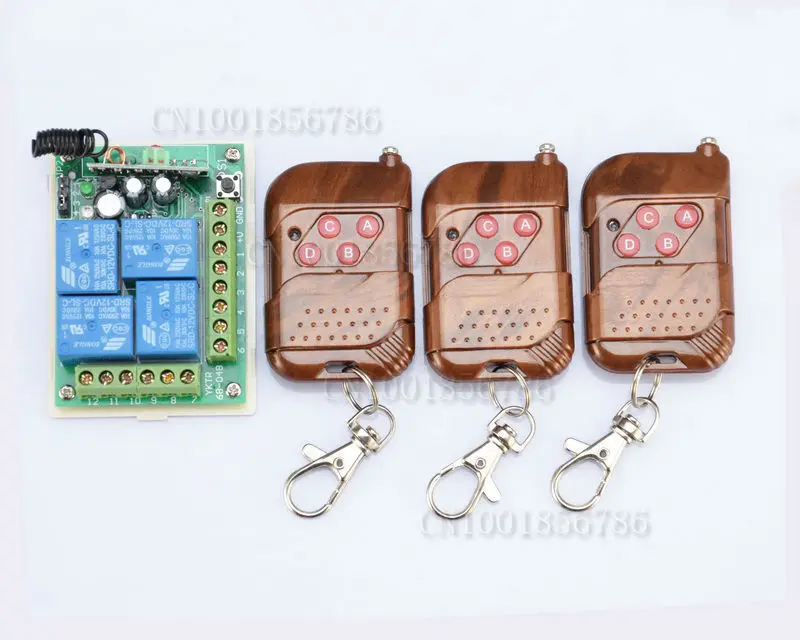 

DC12V 10A 4CH RF Switch relay of the Controller /Wireless Switch Transmitter Receiver with learning button