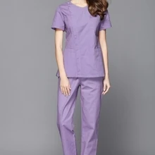 Для женщин Одежда для врачей с короткими рукавами Ручная стирка одежда кисть руки в больнице