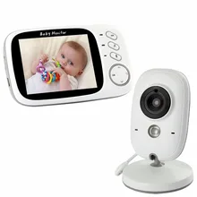 Video Baby Monitor 3.2 Inch Wireless LCD Digital Security Night Vision Alarm Sensor Temperature Monitoring Soothing Lullabies