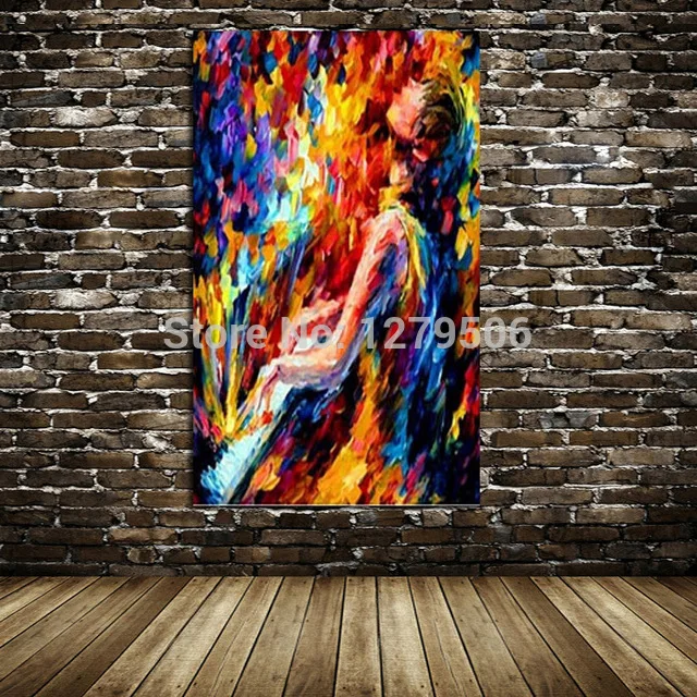 PP 100-handpainted-Freeshipping-Wall-Art-Knife-Oil-Painting-Pianist-On-Canvas-For-Modern-Home-Decor-High (1)