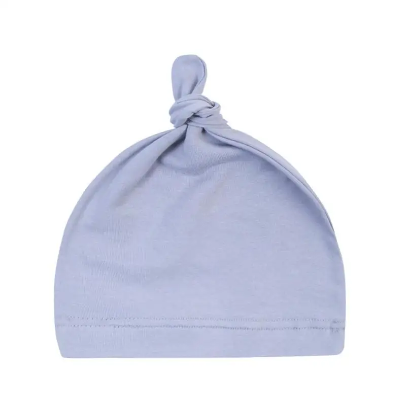 Милая теплая шапка для новорожденных мальчиков и девочек от 0 до 24 месяцев, Детские однотонные шапочки, вязаная шапка, повседневное украшение для малышей, подарок на день рождения - Цвет: 07