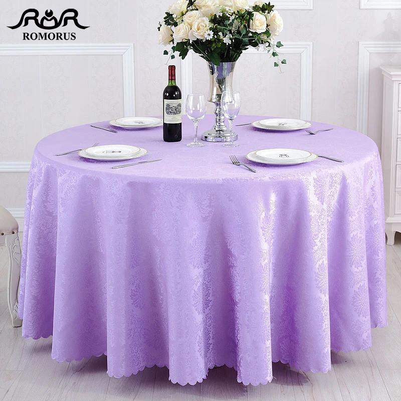 

2019 Modern Round Tablecloth Purple Pink Beige Table Covers for Round Tables Wedding Banquet Party Home Decorative Table Cloth