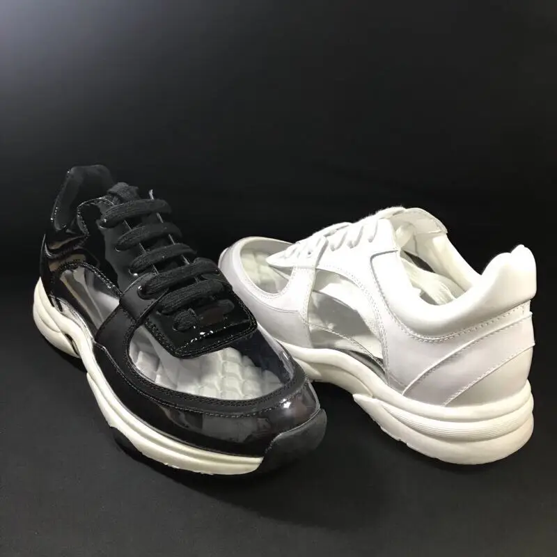 

2019 high quality summer sports shoes breathable women's outdoor tennis shoes top TPU transparent catwalk running shoes fashion