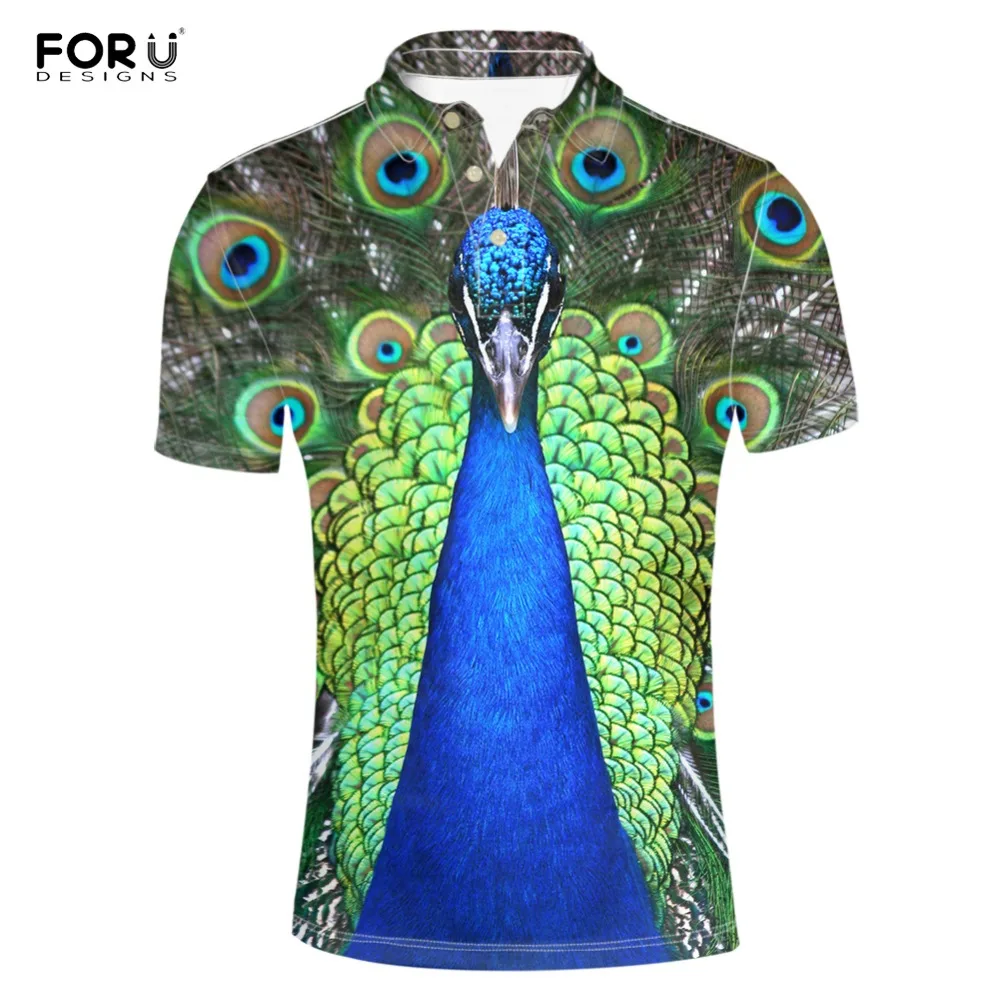

FORUDESIGNS Shirt Men Short Sleeve Shirts for Men Adult Big Plus Size Summer Clothing Round Collart Button 2018 New