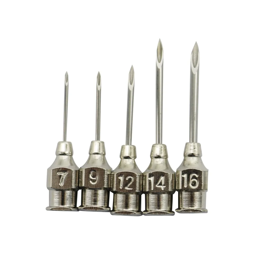 

50 Pcs Stainless Steel Metal Needle for Farm Animals Livestock Poultry Paste Adhesive Glue Liquid Dispensing Syringe Needle