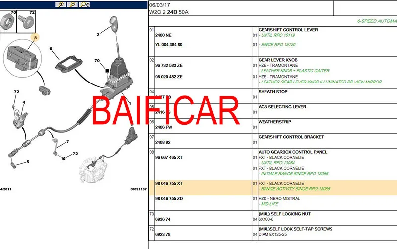 Baificar абсолютно подлинный автоматический переключатель переключения передач индикаторный модуль дисплея для peugeot 408 508 308S Citroen C5