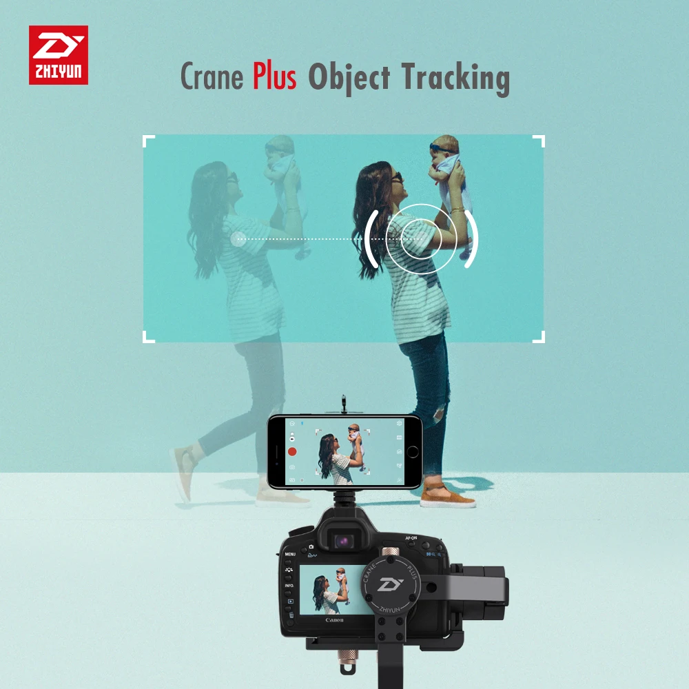 Ручной Стабилизатор Zhiyun Crane plus для цифровых зеркальных камер 3 осевой шарнирный