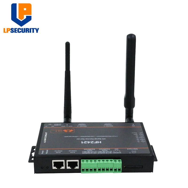 LPSECURITY 2 порта 4G сервер последовательного устройства RS232 RS485 RS422 перейти к Ethernet Wifi через 4G/3g/GPRS Серийный Сервер