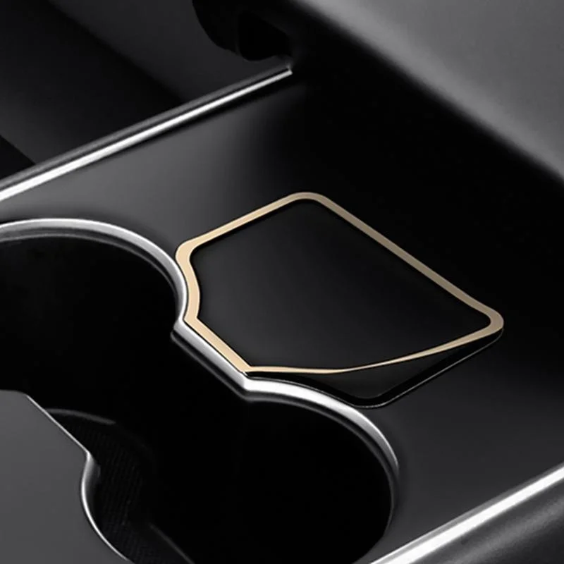 

For Tesla Model 3 Car Engine Start Card Key Position Trim Frame Holder Fixer Limiting Stopper Sticker Decoration Car Accessories