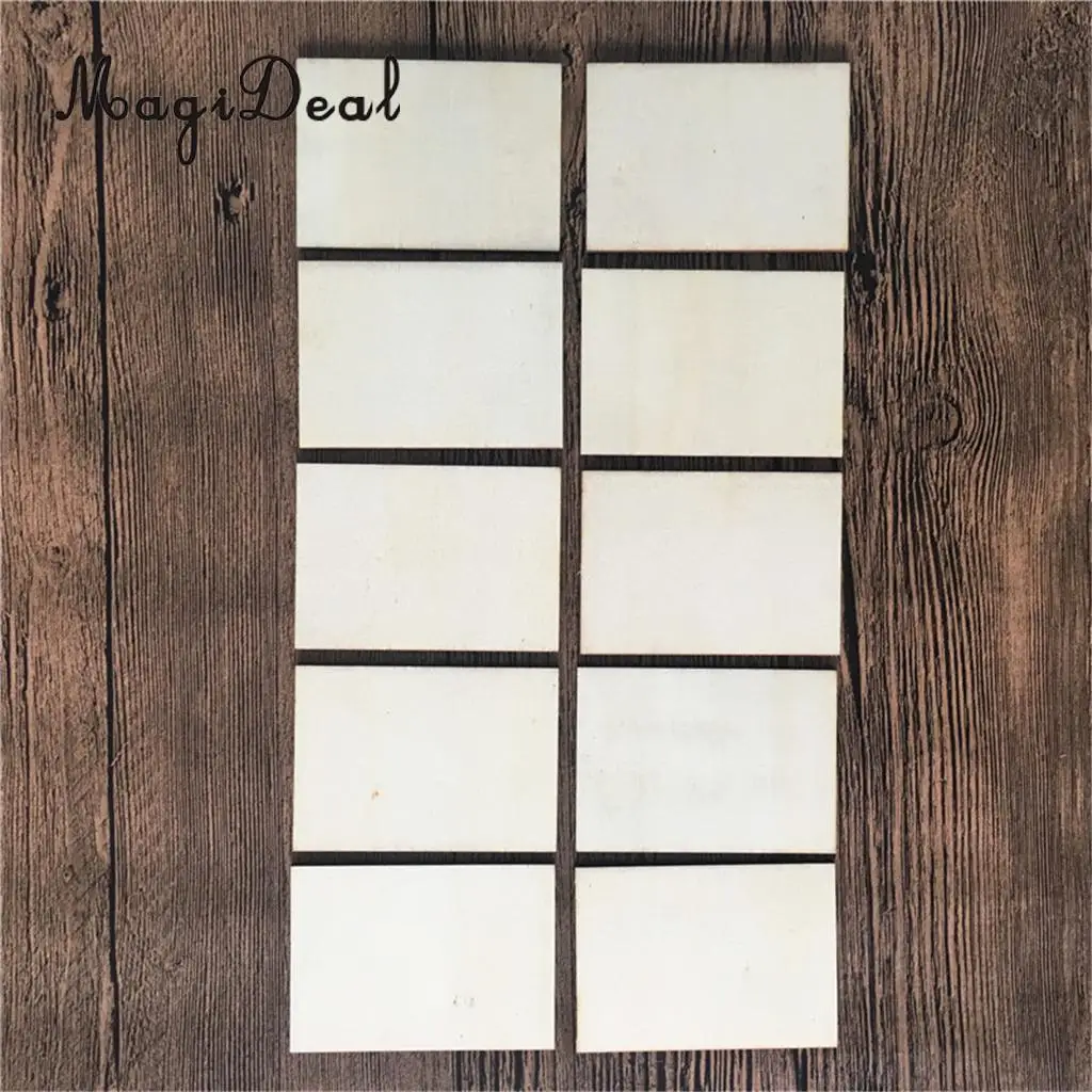 20pcs High Quality 7x4.9cm Blank Plywood Wood Business Card Wooden Name Card Unfinished Wood Plaque Shapes Sign DIY Decor Crafts