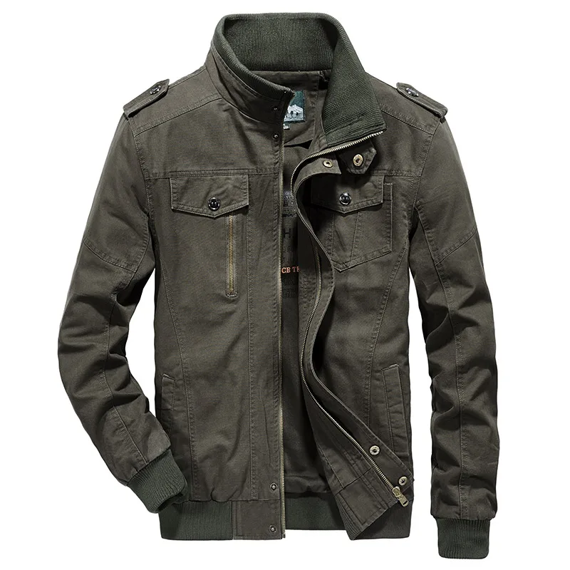 Новое поступление, брендовая AFS JEEP куртка, Мужская куртка-бомбер со стоячим воротником, мотоциклетная военная куртка, осенние пальто для мужчин размера плюс 5XL