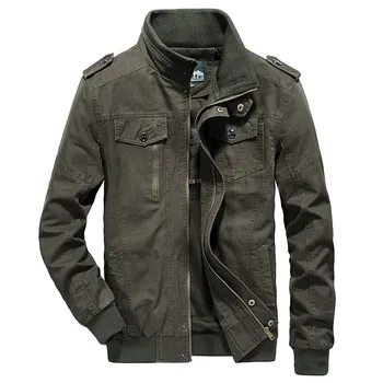 

2018 New Arrival Brand AFS JEEP Jacket Men Stand Collar Bomber Motorcycle Military Jacket Autumn Coats For Male Plus Size 5XL