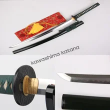 Handmade 1095 Carbon Steel Clay tempered Green Samurai Sword Katana Sharp Edge