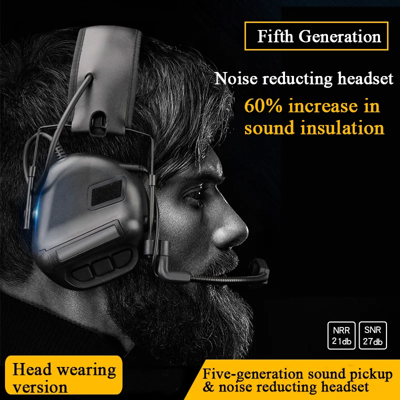 

Anti-noise Sound Tactical Headsets Military Shooting Hearing Protecion Headset Sound Pickup Airsoft Hunting Headphone