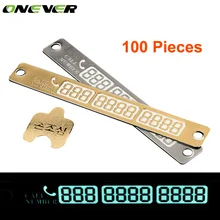 100 шт. светящиеся временные парковочные стоп Знак карты телефонная карточка пластина для Audi Subaru Forester Starline стайлинга автомобилей