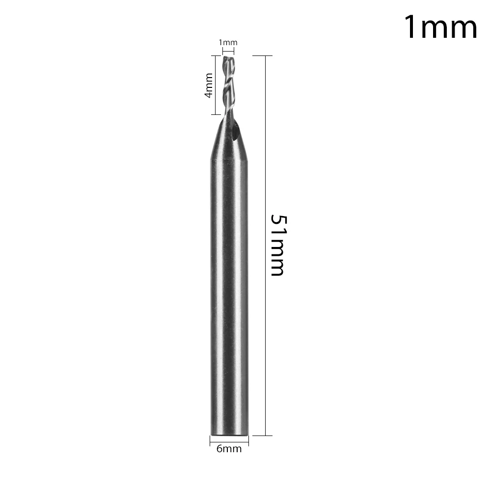 Enhanced Carbide Milling Cutter - 2 Flute Straight Shank End Router Bit, HRC65 Stainless Steel
