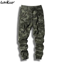 ФОТО 2017 mens camouflage cargo pants men camo military pants joggers with elastic multi pockets army pants letskeep lk-za310 45