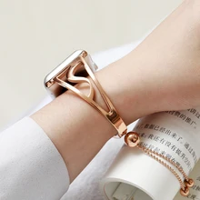 Женская мода, ювелирный браслет для часов Apple watch 38 мм 42 мм 40 мм 44 мм, браслет из нержавеющей стали, ремешок для Apple series 4 3 2 1