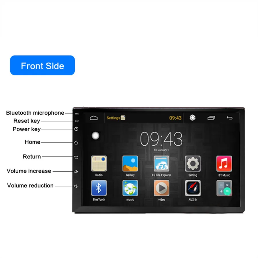 Clearance 2 Din Wifi Multi-Media 7 Inch Car Radios Player Car Android 6.0 GPS Navigation Bluetooth For Nissan VW Toyota Peugeot 2